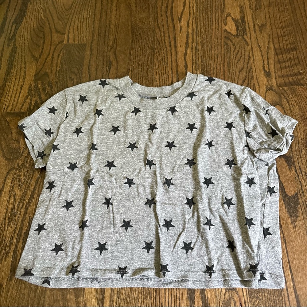 Comfy Cropped Star Short Soeeve